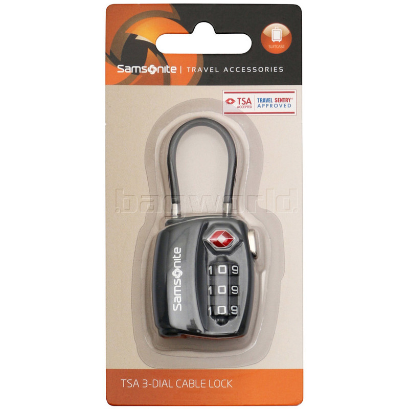 samsonite 3 dial cable lock