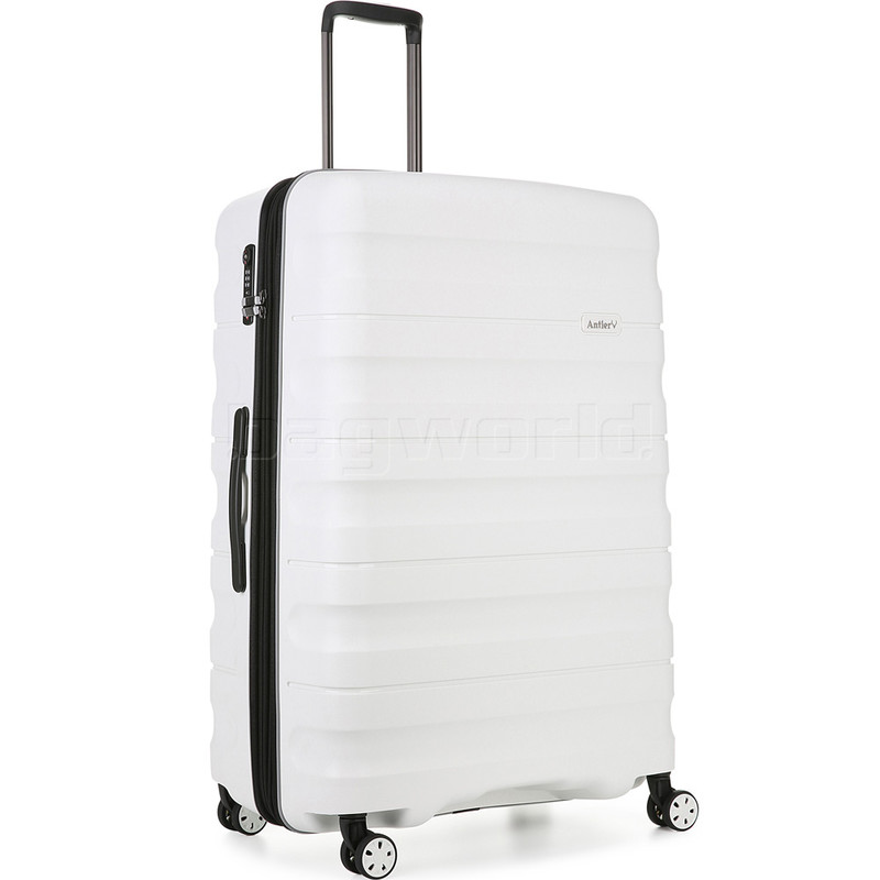 large white suitcase