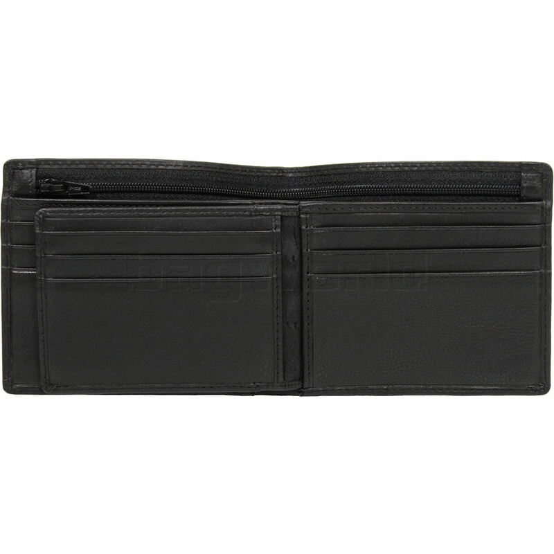 Black Franzy Men's Bifold Wallet With Flap