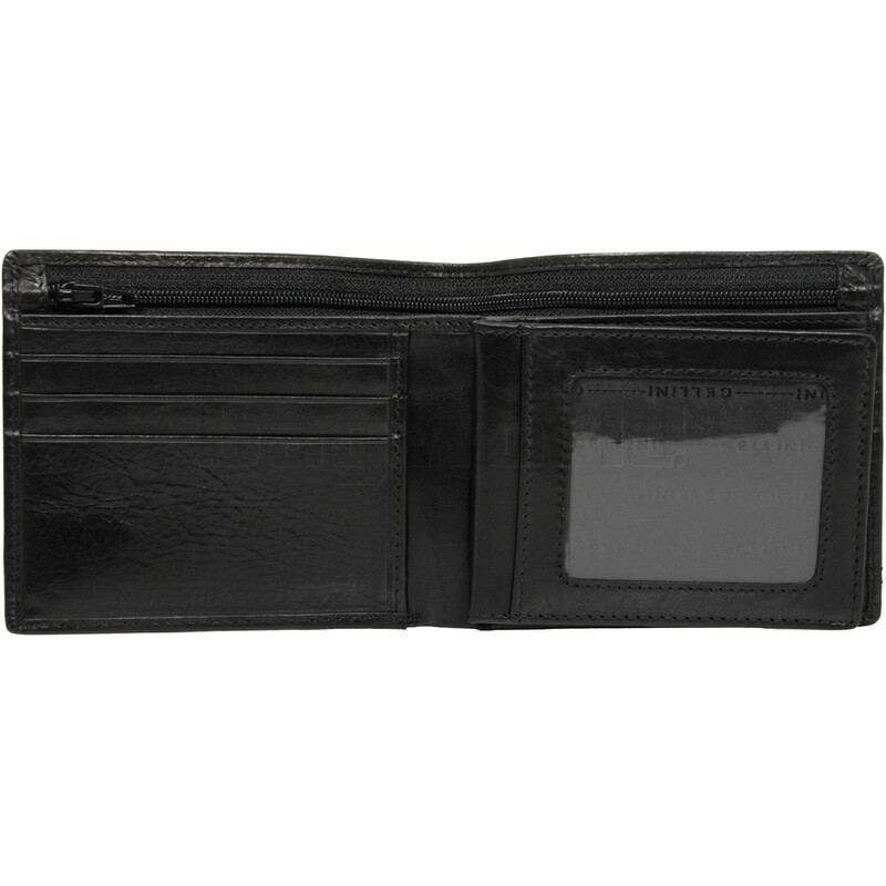 Black Franzy Men's Bifold Wallet With Flap