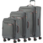 American Tourister Applite 4 Eco Softside Suitcase Set of 3 Grey 45822, 45823, 45824 with FREE Digital Luggage Scale 12775