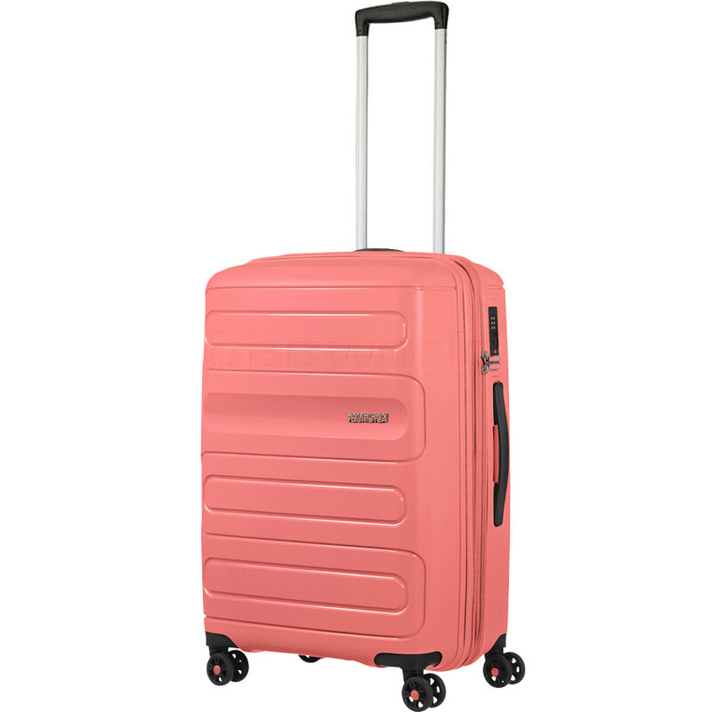 Bagworld Australia Shop Viewing American Tourister Sunside Medium 68cm Hardside Suitcase Living Coral 07527