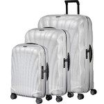 Samsonite C-Lite Hardside Suitcase Set of 3 Off White 34679, 22861, 22862 with FREE Digital Luggage Scale 12775