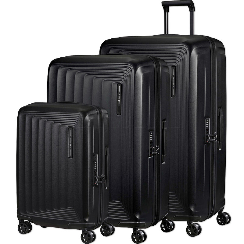 Bagworld Australia Shop Viewing Samsonite Nuon Hardside Suitcase Set of 3 Matt Graphite 34399 34402 34403 with FREE Digital Luggage Scale 12775