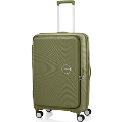 American Tourister Curio Book Opening Large 75cm Hardside Suitcase Khaki 48234