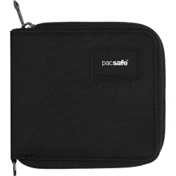 Pacsafe RFIDsafe RFID Blocking Bi-Fold Zip Around Wallet Black 11050