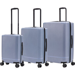 Qantas Rome Hardside Suitcase Set of 3 Blue QF25S, QF25M, QF25L with FREE Digital Luggage Scale 12775