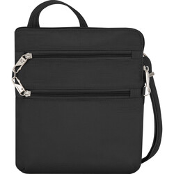 Travelon Classic Anti-Theft Slim Double Zip Crossbody Bag Black 43116