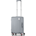 American Tourister Lockation Small/Cabin 55cm Hardside Suitcase Light Silver 51630