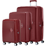 American Tourister Curio 2 Hardside Suitcase Set of 3 Dahlia 45138, 45139, 45140 with FREE Digital Luggage Scale 12775