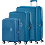 American Tourister Curio 2 Hardside Suitcase Set of 3 Pacific Blue 45138, 45139, 45140 with FREE Digital Luggage Scale 12775