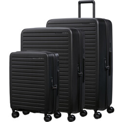 Samsonite Restackd Hardside Suitcase Set of 3 Black 50702, 50705, 50706 with FREE Digital Luggage Scale 12775