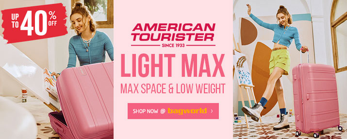 American Tourister Light Max Luggage @ Bagworld