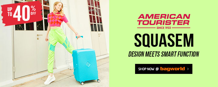 American Tourister Squasem Luggage @ Bagworld