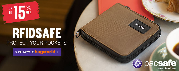 Pacsafe RFIDsafe Wallets @ Bagworld