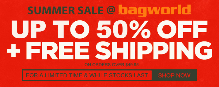 SUMMER SALE @ Bagworld - Bags & Luggage Up To 50% Off!